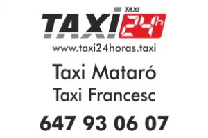 TAXI 24 HORAS MATARO BARCELONA TAXI FRANCESC